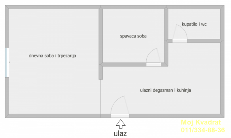 Novi Beograd, Blok 1 - Pariske komune, 31m2