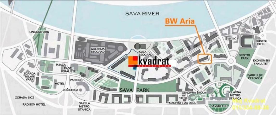 Savski venac, Belgrade Waterfront - BW Aria, 92m2 - luxuriously fully equipped, free storage