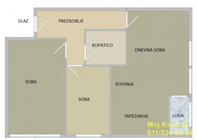 Zvezdara, Konjarnik - Milića Rakića, 60m2