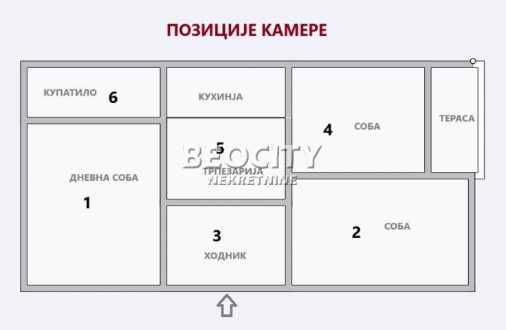 Vračar, Krunska, Krunska, 3. 0, 70m2, 1200EUR Trosoban stan sa parking mestom