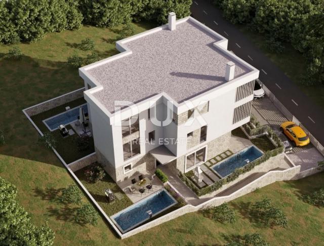 CRIKVENICA, JADRANOVO - Three-story apartment with a pool in a new building in an exclusive location