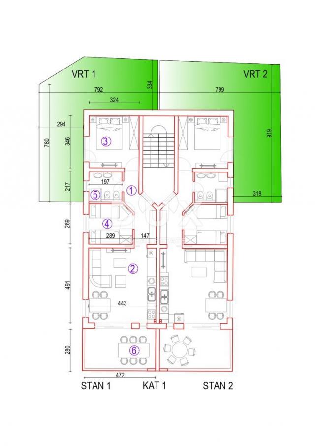 PAG, STADT PAG - Wohnung 200 m vom Meer entfernt, S2