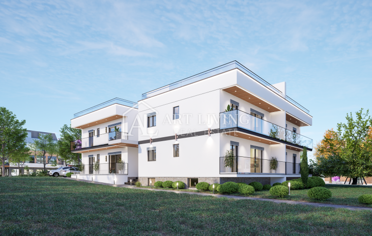 Istrien, Umag - Umgebung - moderne Wohnung im Erdgeschoss mit Blick auf das Meer - NEUBAU