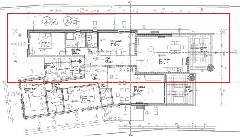 ŠIBENIK, BETINA – Luxuswohnung in einem neuen Gebäude, erste Reihe zum Meer