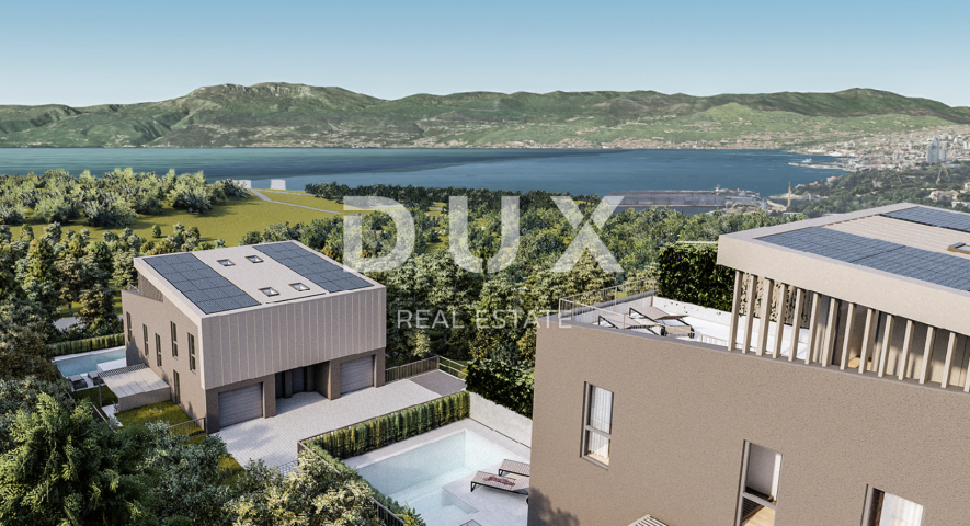 RIJEKA, KOSTRENA – exklusive Wohnung mit Pool – Neubau mit Panoramablick auf das Meer! GELEGENHEIT!