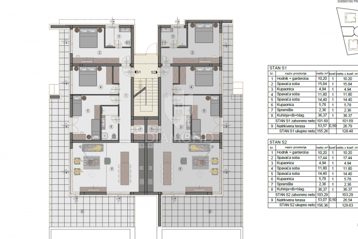 Wohnung Rovinj, 128m2