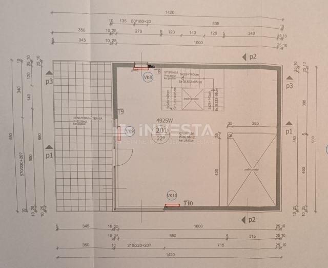 Fažana, zemljište s građevinskom dozvolom, 200m od mora