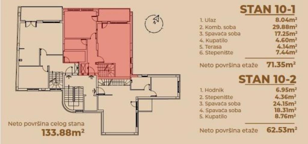 Duplex u novogradnji sa PDV-om na odličnoj lokaciji u centru u zgradi sa Sm ID#4110