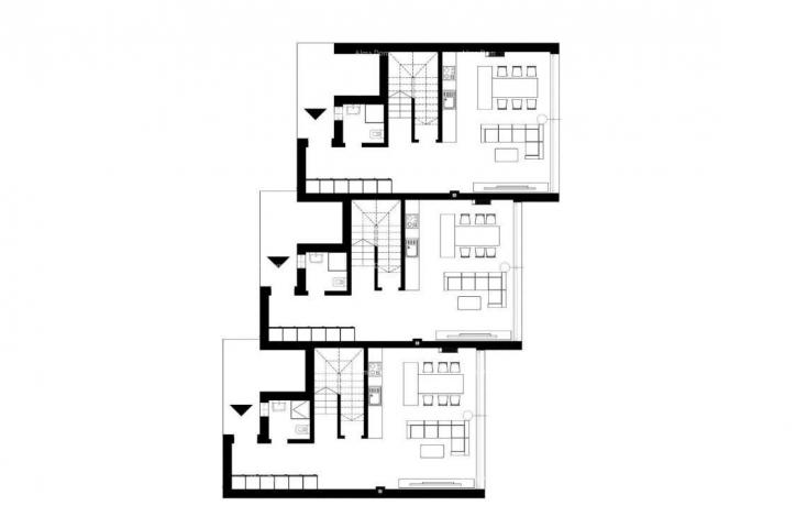 Apartment Luxury two-story apartment under construction in Mukalba