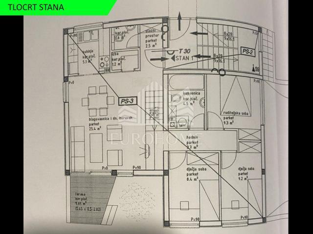 Namješten 4S stan 88m2 - Sesvete -