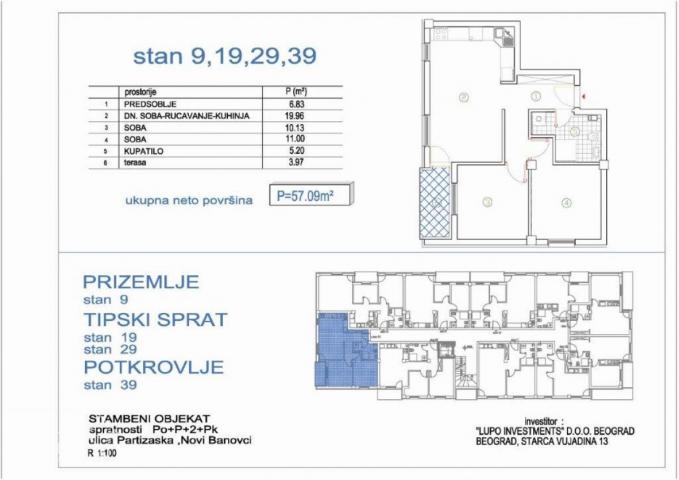 Dvoiposoban stan u Novim Banovcima, 57m2