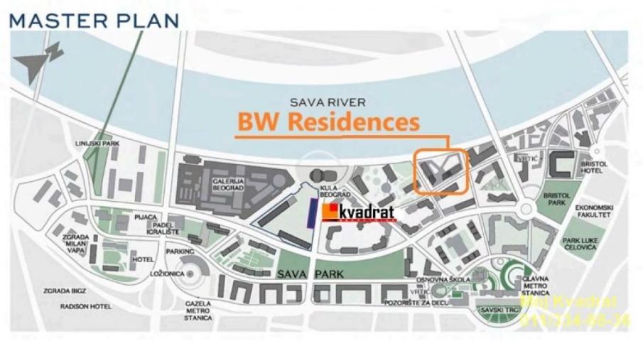 Savski venac, Beograd na vodi - BW Residences, 117m2 - Prestige belongs in the first row by the rive