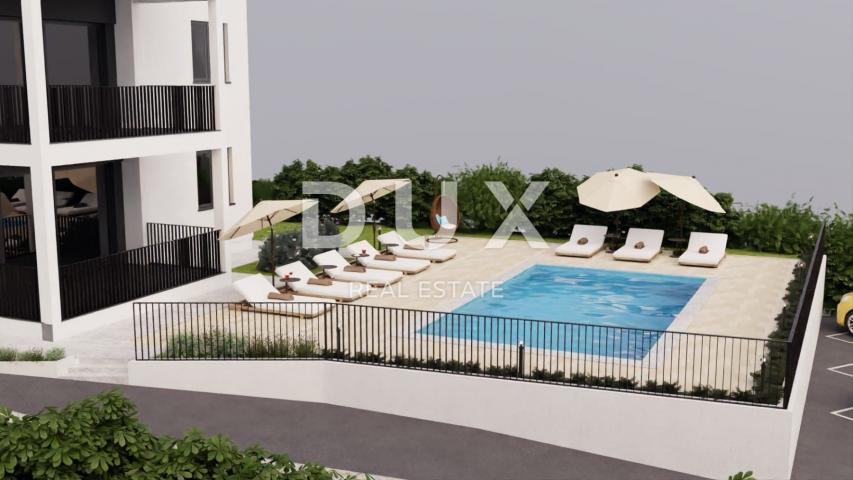 OPATIJA, IKA - larger apartment in a new building with a pool, a separate terrace and a beautiful vi