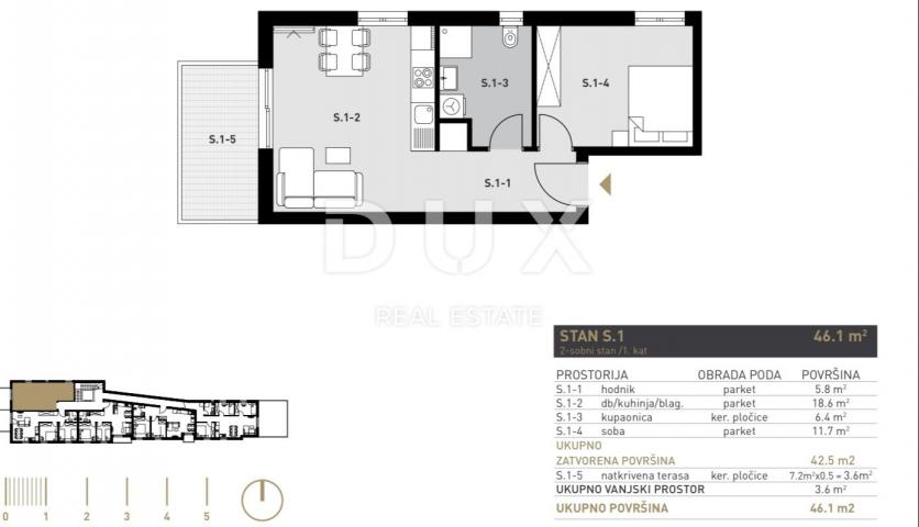 ZAGREB, DONJA DUBRAVA - new building, apartment S1 46.1 m²