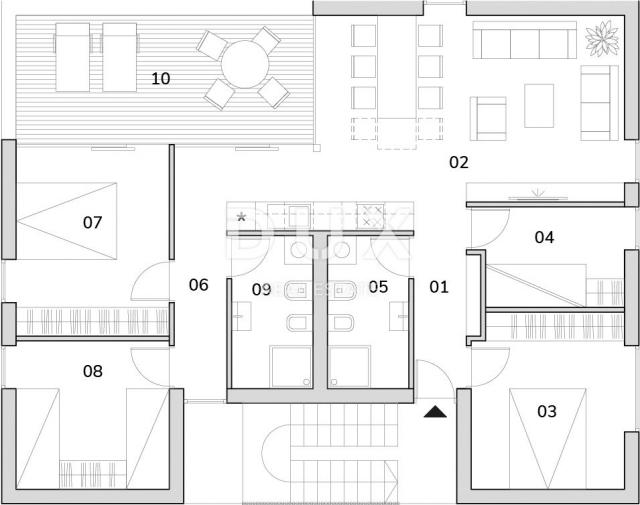 ISTRIA, NOVIGRAD - 4SS+DB Apartment in a new building near the beach