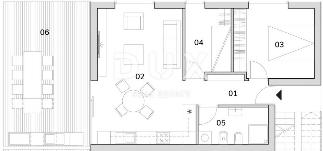 ISTRIA, NOVIGRAD - 1BR+DB Apartment in a new building near the beach