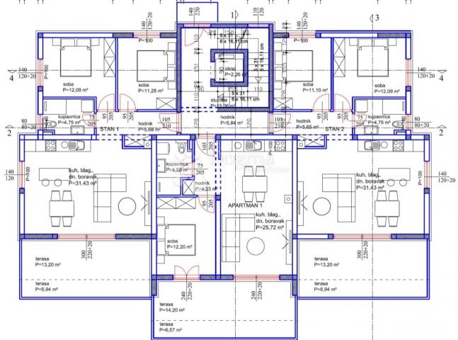 APARTMAN U PRIZEMLJU S VRTOM - A1 - TURANJ