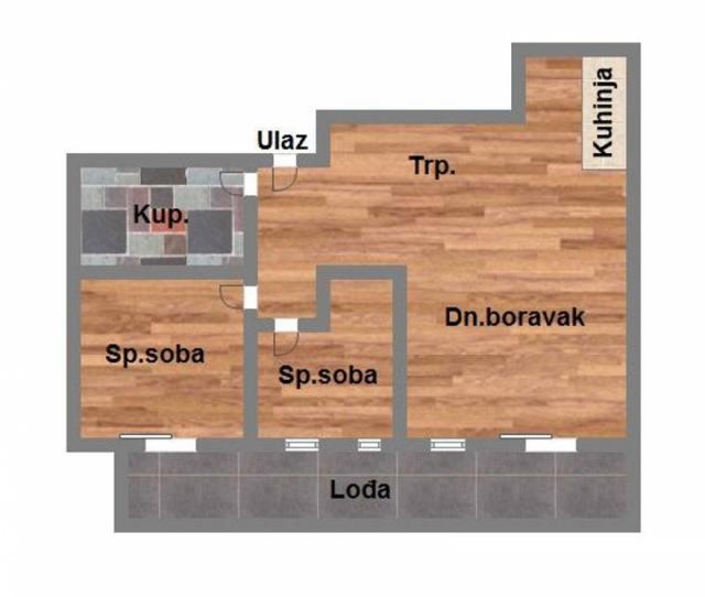 Sjajan raspored - trosoban u izgradnji