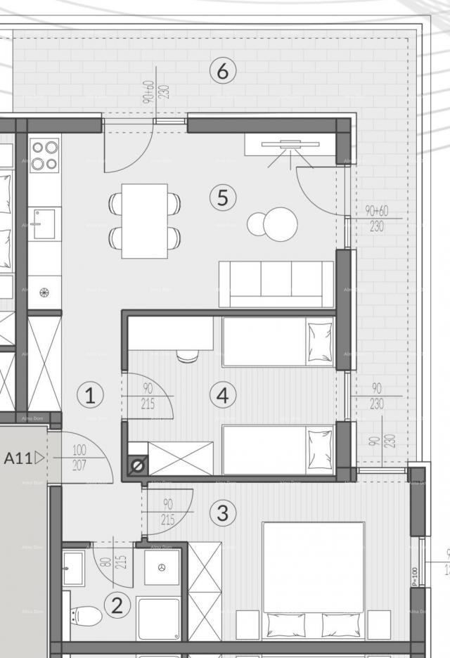 Stan Prodaja stanova u novom modernom projektu, Pula, A11