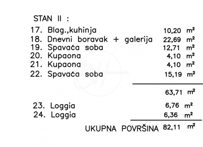 Prostran stan u novogradnji, 82. 11 m2, Veli Vrh - Pula