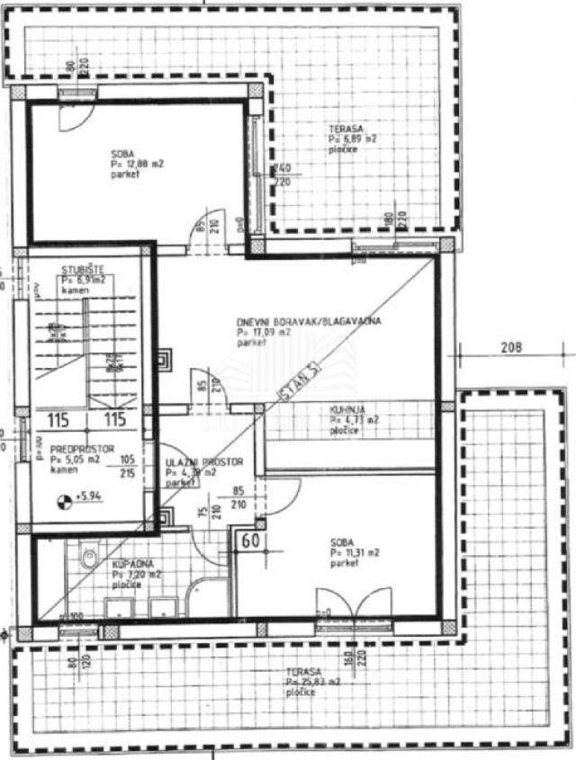 Trosobni stan od 60m2+2 parkirna mjesta, Jačkovina, Podsused- Vrapče