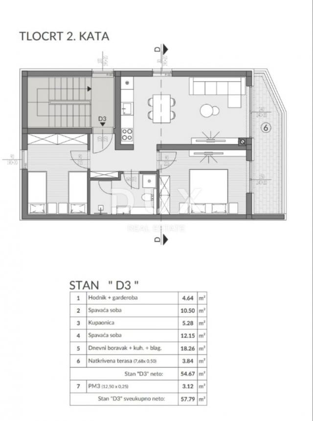 ISTRIEN, PULA - 2BR+DB IN NEUEM GEBÄUDE