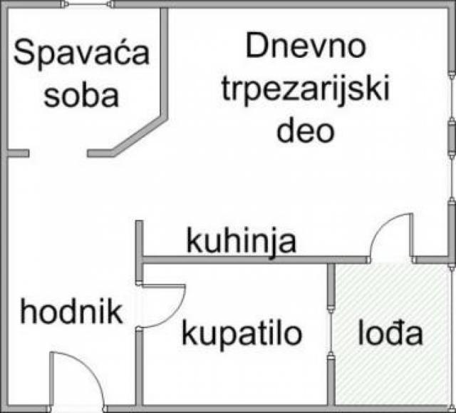 Za preporuku, uknjižena garsonjera Ledine, blizu glavnog puta