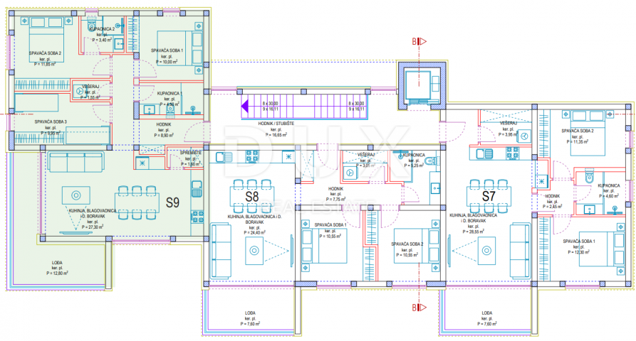 ZADAR, PRIVLAKA - Elegante Wohnung im zweiten Stock, nur 190 Meter vom Meer entfernt! Neubau! S9