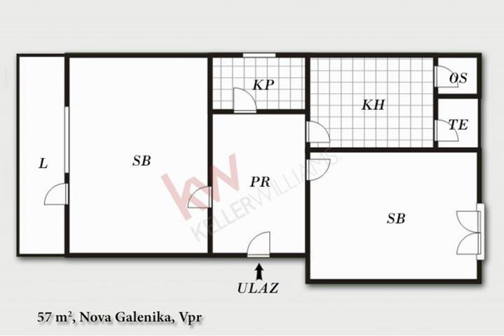 
				2. 0 Nova Galenika, 57m2+12m2+garaža
			