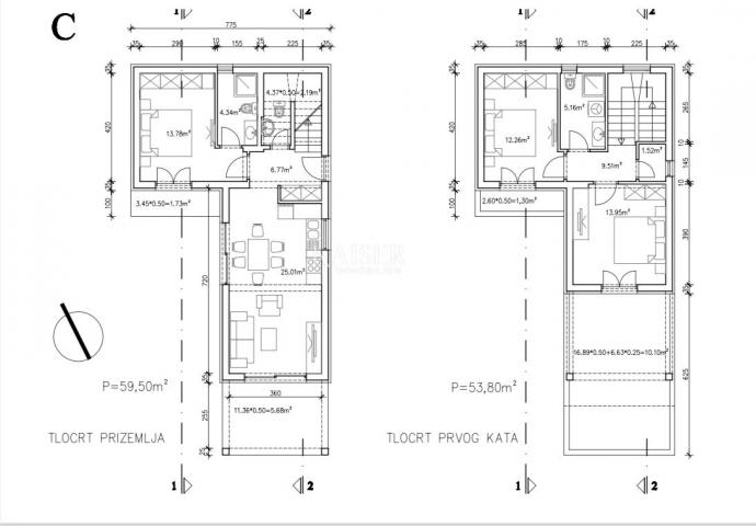 Vodnjan, Istra- moderna vila 114m2 s bazenom