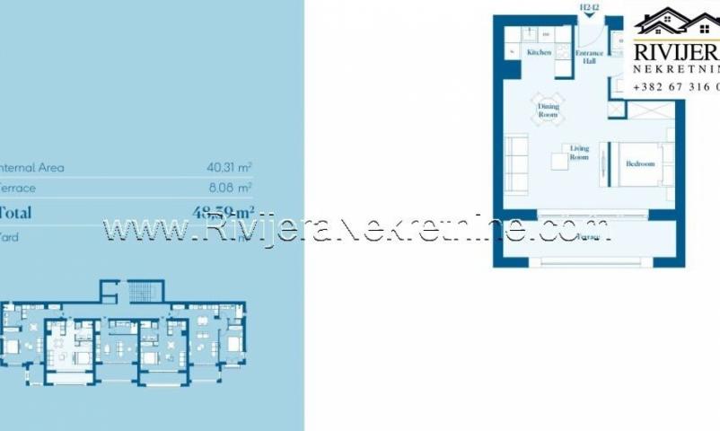 Na prodaju studio apartman Lustica Bay Tivat