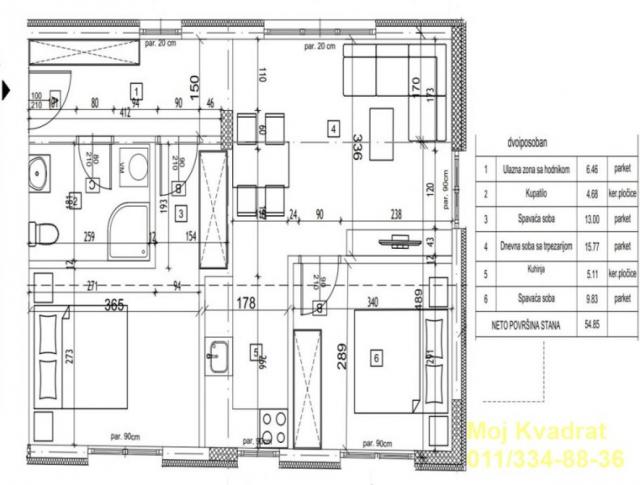 Zvezdara, Vojvode Vlahovića - Nikole Altomanovića, 55m2