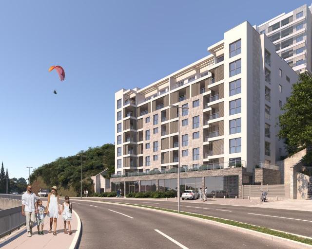 Jednosoban stan 52m2 u novom luksuznom stambenom kompleksu u izgradnji u Bečićima, bez poreza, 200 m