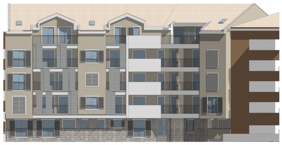 Dvosoban stan 71.08m² sa dodatnom galerijom 18m² u novom stambeno poslovnoj zgradi-Budva, Adok