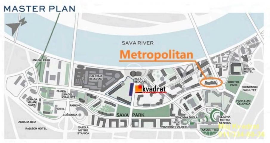 Savski venac, Belgrade Waterfront - Bulevar Vudroa Vilsona (BW Metropolitan), 109m2 - A Haven of Qua