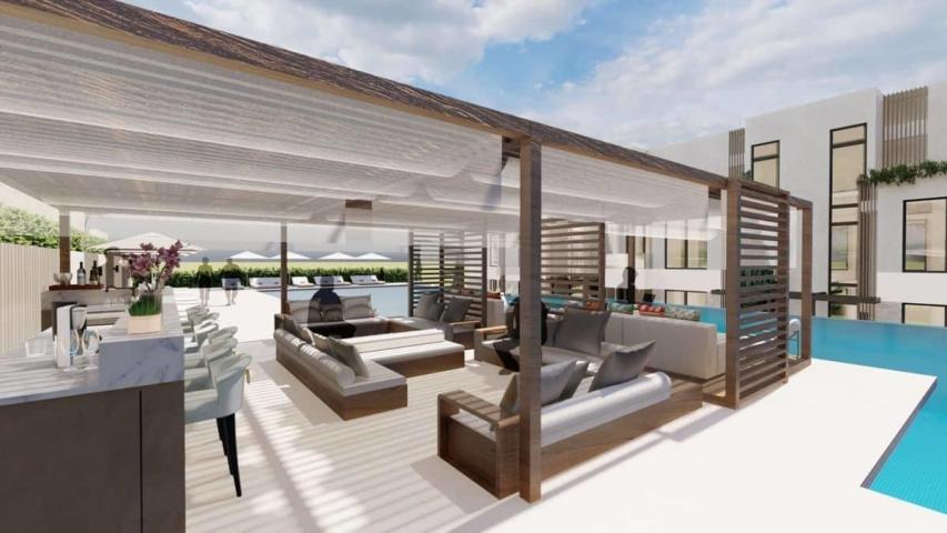 Jednosoban stan 64m2 + 31.77m2 gratis terase u novom stambenom kompleksu sa bazenom-Kumbor, Herceg N