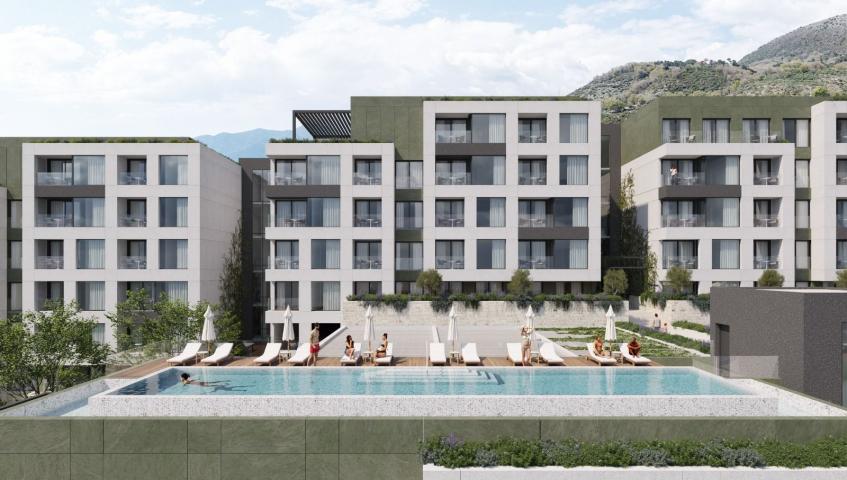 Jednosoban stan (44.97m²) u novom kompleksu sa bazenom – Tivat, Mrčevac