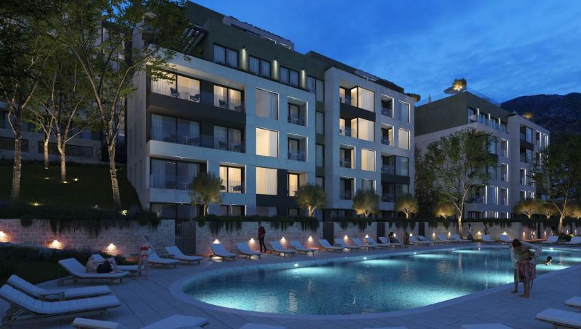 Jednosoban stan (44.97m²) u novom kompleksu sa bazenom – Tivat, Mrčevac