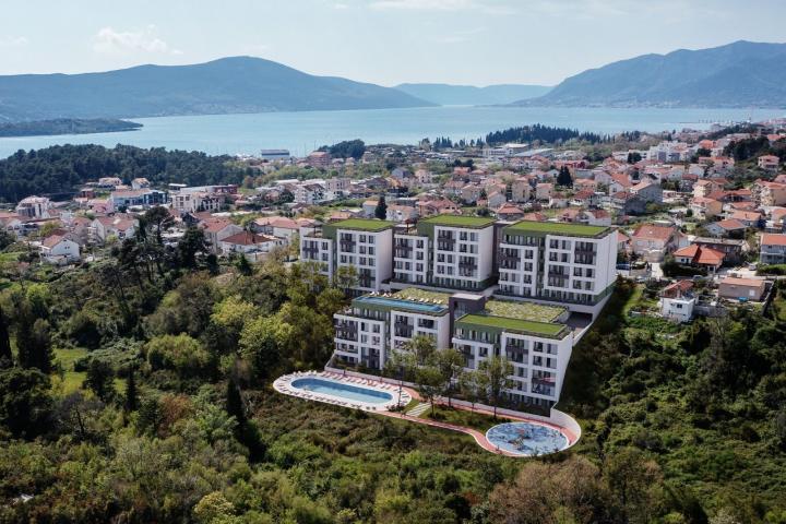 Dvosoban stan 86.96m² u novom kompleksu sa bazenom – Tivat, Mrčevac