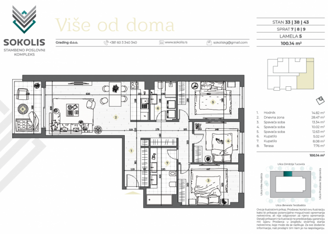 Četvorosoban stan – Sokolis - 100 m²