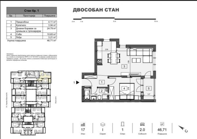 NOVI SAD - ADICE - 46.71 m2