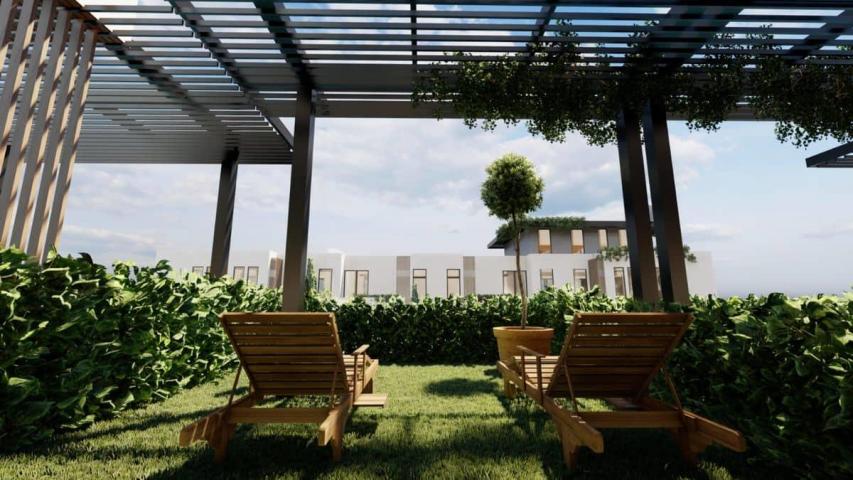 1+1 apartment with a garden in a new complex on the Adriatic coast