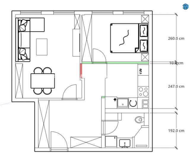 Savski venac, Durmitorska, renovirano, 48m2