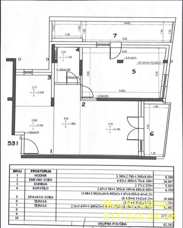 Vračar, Čubura - Sazonova, 82m2