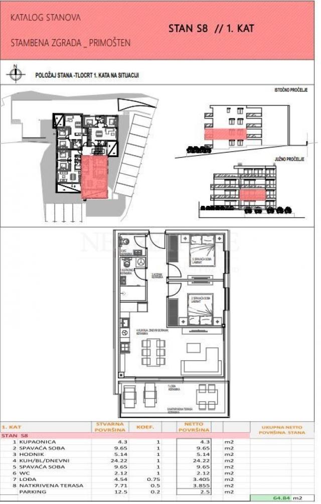 Primošten - urbana moderna novogradnja u centru