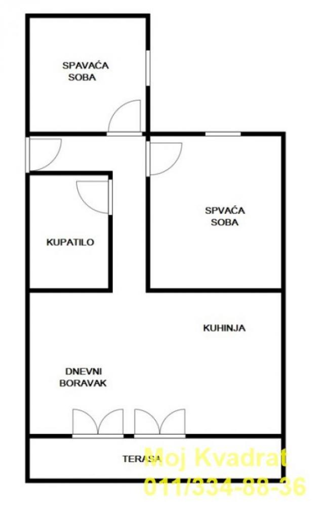 Zvezdara, Đeram pijaca - Gajeva, 57m2