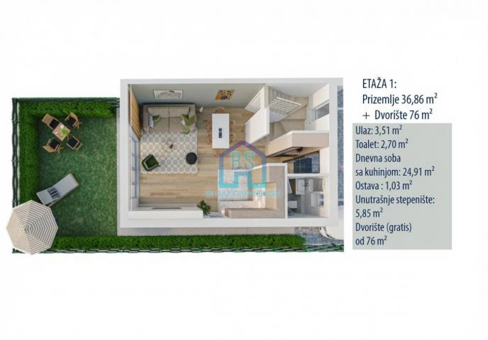 Kuća za cenu stana | 85,61 m² | Dvorište 76 m² | Krovna terasa 40 m² | Veternik