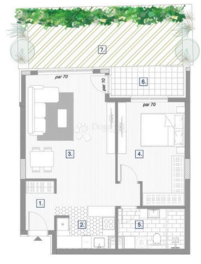 Novi Beograd, 61.57 m2, novogradnja okružena zelenilom