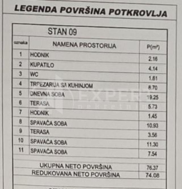 Novogradnja na Ledenoj Steni  74.08 m2