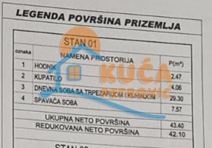 Novogradnja na Ledenoj Steni 42.10, jednoiposoban stan